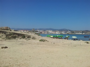 A very small part of the beach in Tarifa - and by the way not a really good fotography I have to admit